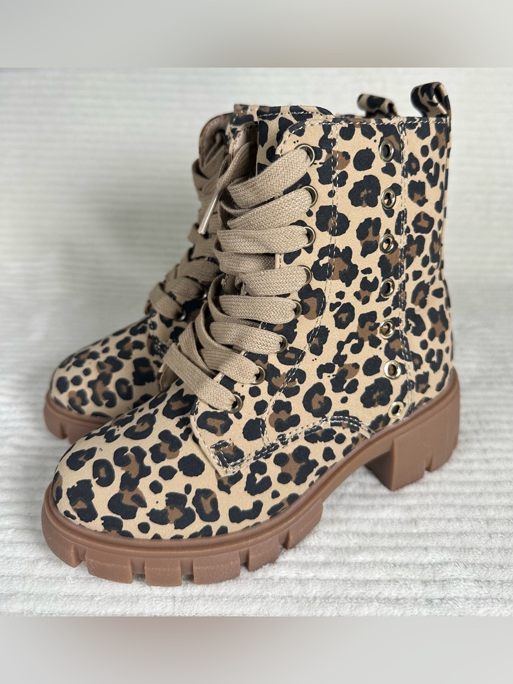 Thereabouts Little Girls Blakely Leopard Chunky Heel Boots NWT Size 13
